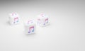 Melitopol, Ukraine - November 21, 2022: Apple Music logo icon isolated on color background. Apple Music app in play