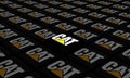 Melitopol, Ukraine - November 21, 2022: Caterpillar logo icon isolated on shape of cubes. Caterpillar is a leading