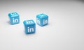 Melitopol, Ukraine - November 21, 2022: LinkedIn logo icon isolated on color background. Linkedin is a business-oriented