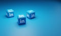 Melitopol, Ukraine - November 21, 2022: LinkedIn logo icon isolated on color background. Linkedin is a business-oriented