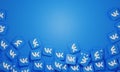 Melitopol, Ukraine - November 21, 2022: Vkontakte logo icon isolated on color background. Vkontakte is a Russian social