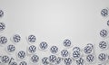 Melitopol, Ukraine - November 21, 2022: Volkswagen logo icon isolated on color background. Volkswagen is a German