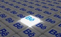 Melitopol, Ukraine - September 28, 2022: Behance logo icon isolated on shape of cubes. Social media platform owned by