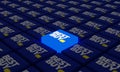 Melitopol, Ukraine - September 28, 2022: Best Buy store logo icon isolated on shape of cubes. Best Buy is an American