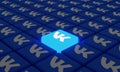 Melitopol, Ukraine - September 28, 2022: Vkontakte logo icon isolated on shape of cubes. Vkontakte is a Russian social
