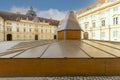 Melk Abbey on hill above town, Prelate\'s courtyard, Melk, Austria Royalty Free Stock Photo