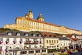 Melk, Austria - October 2021: Melk abbey over old town