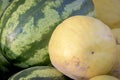 Mellons with some dirt on them Royalty Free Stock Photo