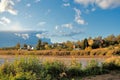 Mellow autumn on river Royalty Free Stock Photo