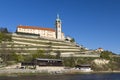 Melnik castle above the confluence of the Elbe and Vltava rivers, Central Bohemia, Czech Republic