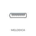 Melodica linear icon. Modern outline Melodica logo concept on wh