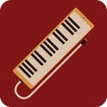 Melodica. Vector illustration decorative background design