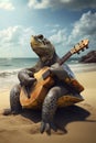 Melodies of the Sea Turtle Serenades on the Beach