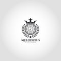 Melodious is a royal music logo