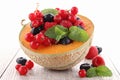 Melon and berries fruits Royalty Free Stock Photo