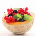 Melon and berries fruits Royalty Free Stock Photo
