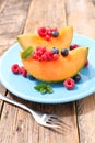 Melon and berries fruits Royalty Free Stock Photo