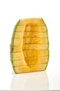 Melon cut into slices Royalty Free Stock Photo