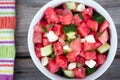 Melon feta mint healthy salad