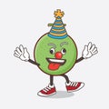 Melon Fruit cartoon mascot character as funny clown Royalty Free Stock Photo