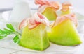 Melon and ham Royalty Free Stock Photo