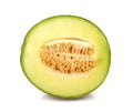 Melon , Melon cut piece on white background. Royalty Free Stock Photo