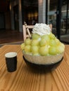Melon shaved ice or Bingsu Royalty Free Stock Photo