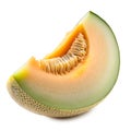 Melon slice isolated on white background Royalty Free Stock Photo