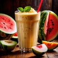 Melon Smoothie, fresh melon fruit drink, think smoothie nectar