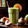 Melon Smoothie, fresh melon fruit drink, think smoothie nectar