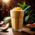 Melon Smoothie, fresh melon fruit drink, think smoothie nectar