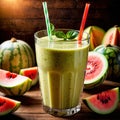 Melon Smoothie, fresh melon fruit drink, think smoothie nectar