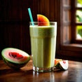 Melon Smoothie, fresh melon fruit drink, think smoothie nectar