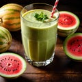 Melon Smoothie, fresh melon fruit drink, think smoothie nectar