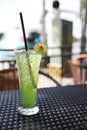 Melon soda witn lime Royalty Free Stock Photo