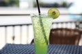 Melon soda witn lime Royalty Free Stock Photo