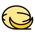 Melon vitamin icon vector flat Royalty Free Stock Photo