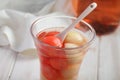 Melon and watermelon punch drink Royalty Free Stock Photo