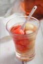 Melon and watermelon punch drink