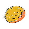 melon yellow one color icon vector illustration