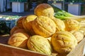 Melons on sale in the Jean-Talon Market Market, Montreal Royalty Free Stock Photo