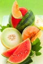 Melons and watermelon Royalty Free Stock Photo