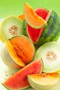 Melons and watermelon Royalty Free Stock Photo