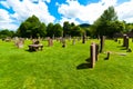 Melrose abbey graveyard