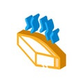 Melt piece of cheese isometric icon vector illustration Royalty Free Stock Photo
