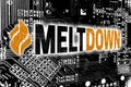 Meltdown with circuit board concept background Royalty Free Stock Photo
