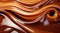 Melted brown sweet caramel, pastry caramel and chocolate waves Royalty Free Stock Photo