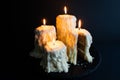 Melted Candle Cakes with Real Flames