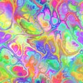 melted candy seamless tile marbled rainbow colors in square format Royalty Free Stock Photo