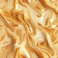 Melted Caramel Seamless Pattern, Ice Cream Waves Tile, Smooth Icecream Texture, Custard Endless Background Royalty Free Stock Photo